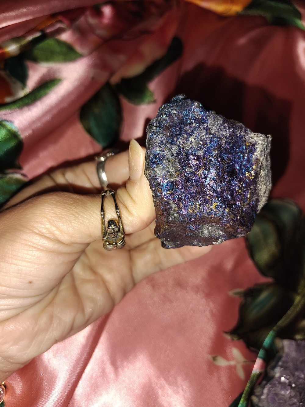 Iridescent Peacock Chalcopyrite Decorative Mineral - Home Accent